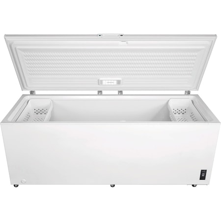 Frigidaire 24.8 Cu. Ft. Manual Defrost Chest Freezer with LED Lighting and Door Alarm FFCL2542AW